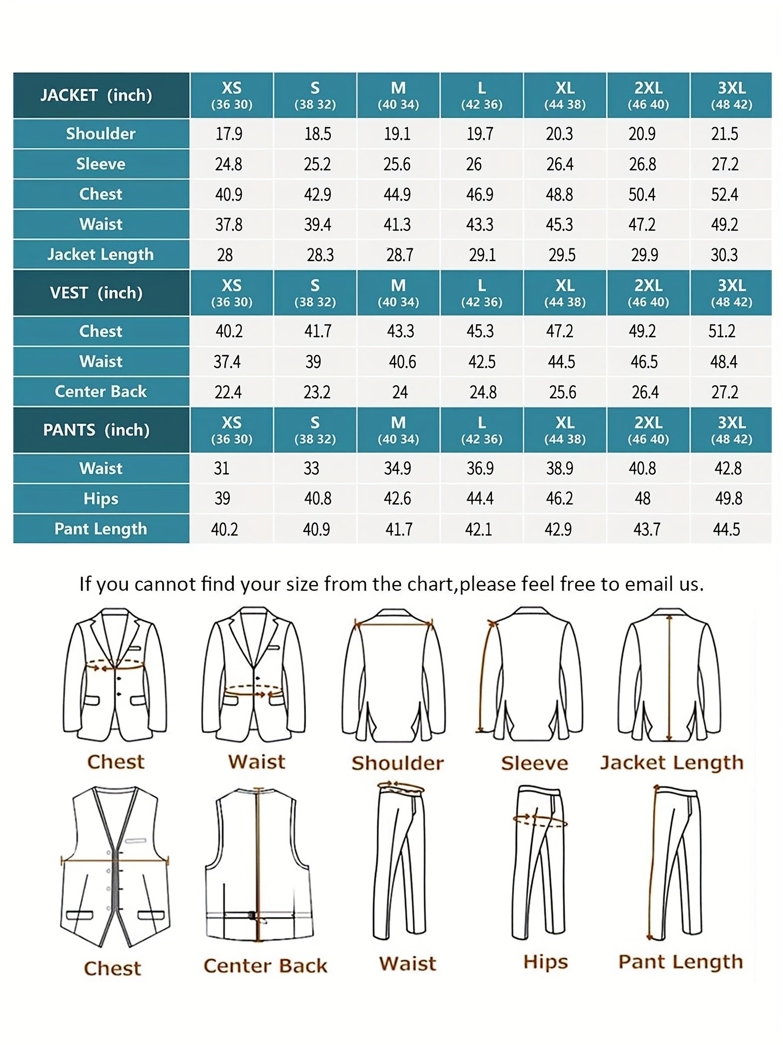 Lynerun Men'S Suits 3pcs Solid Jacket Vest And Pants Slim Fit Suit Set Two Buttons Business Men Suits Suitable For Wedding Dress Tux Suit Set Ceremony XS-3XL