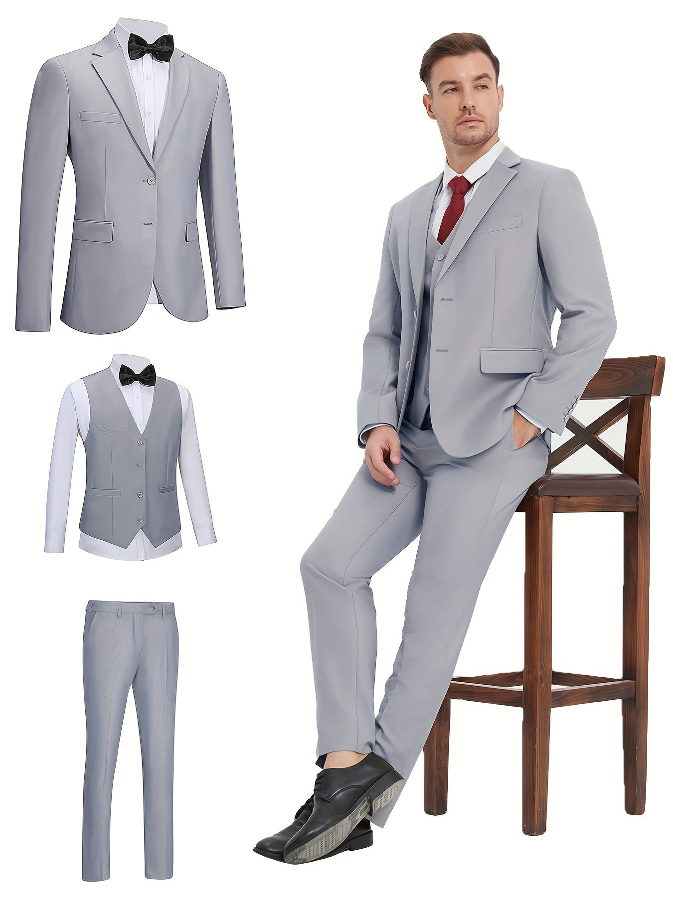 Men’s Classic 3-Piece Business Suit