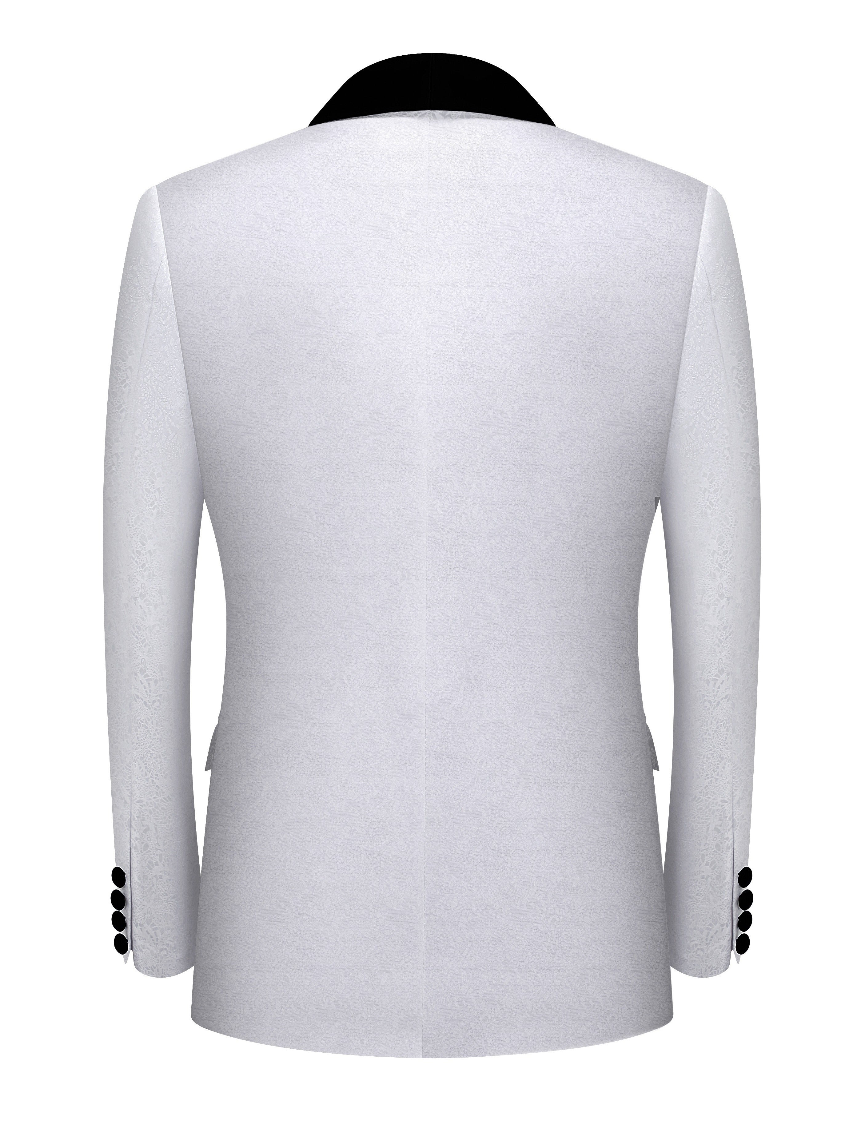 Men's Elegant 3pcs Suit Set with Paisley Pattern - Includes Blazer, Vest & Dress Pants for Weddings and Formal Events