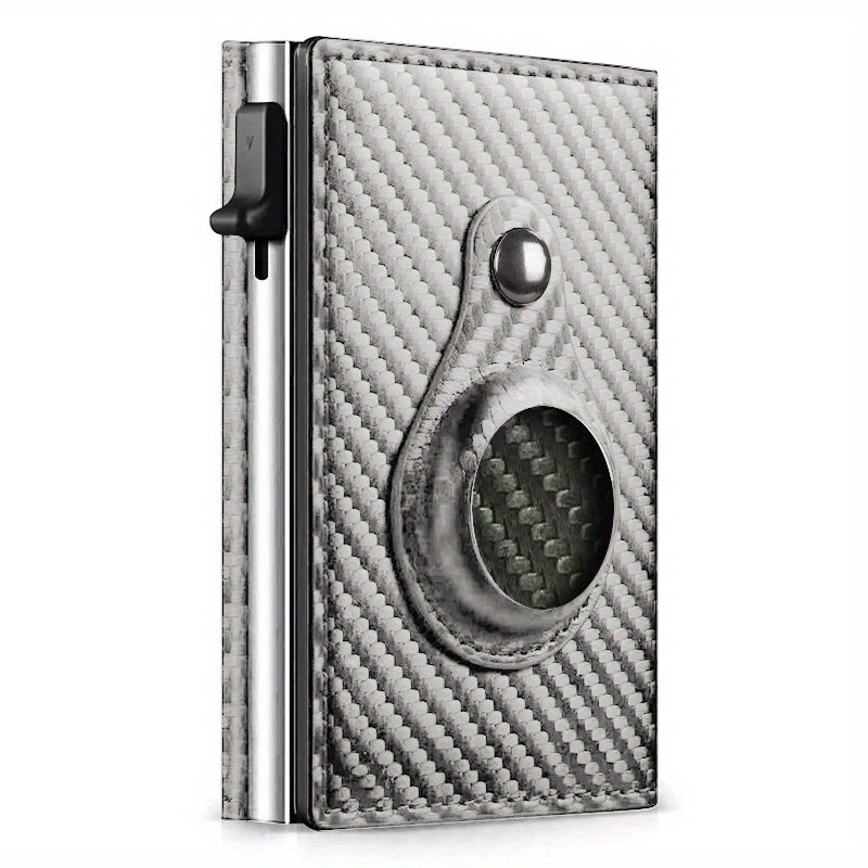 Auto Side Push Card Holder Wallet For Men Slim RFID Blocking Money Clip Wallets Minimalist Wallet With Money Pocket