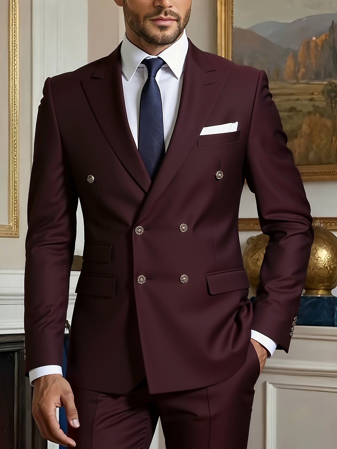 Men's Formal Suit Two-Piece Set, Single Button Blazer and Pants, Suitable for Interviews, Business Professional Occasions, and Daily Casual Parties, Suits For Men, Wedding Suits For Men, Coat For Men Formal, Formal Suits For