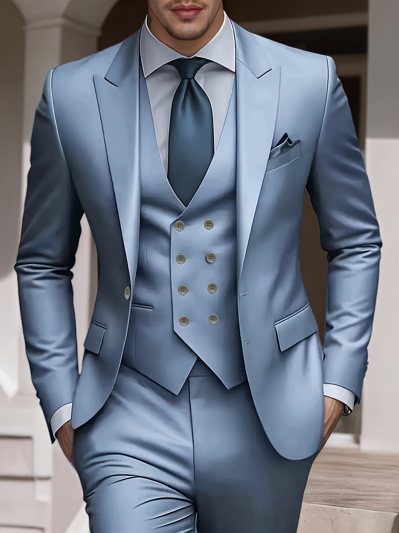 Men’s Tailored 3-Piece Formal Suit