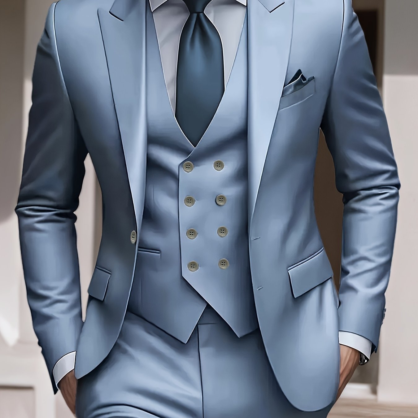 Men’s Tailored 3-Piece Formal Suit