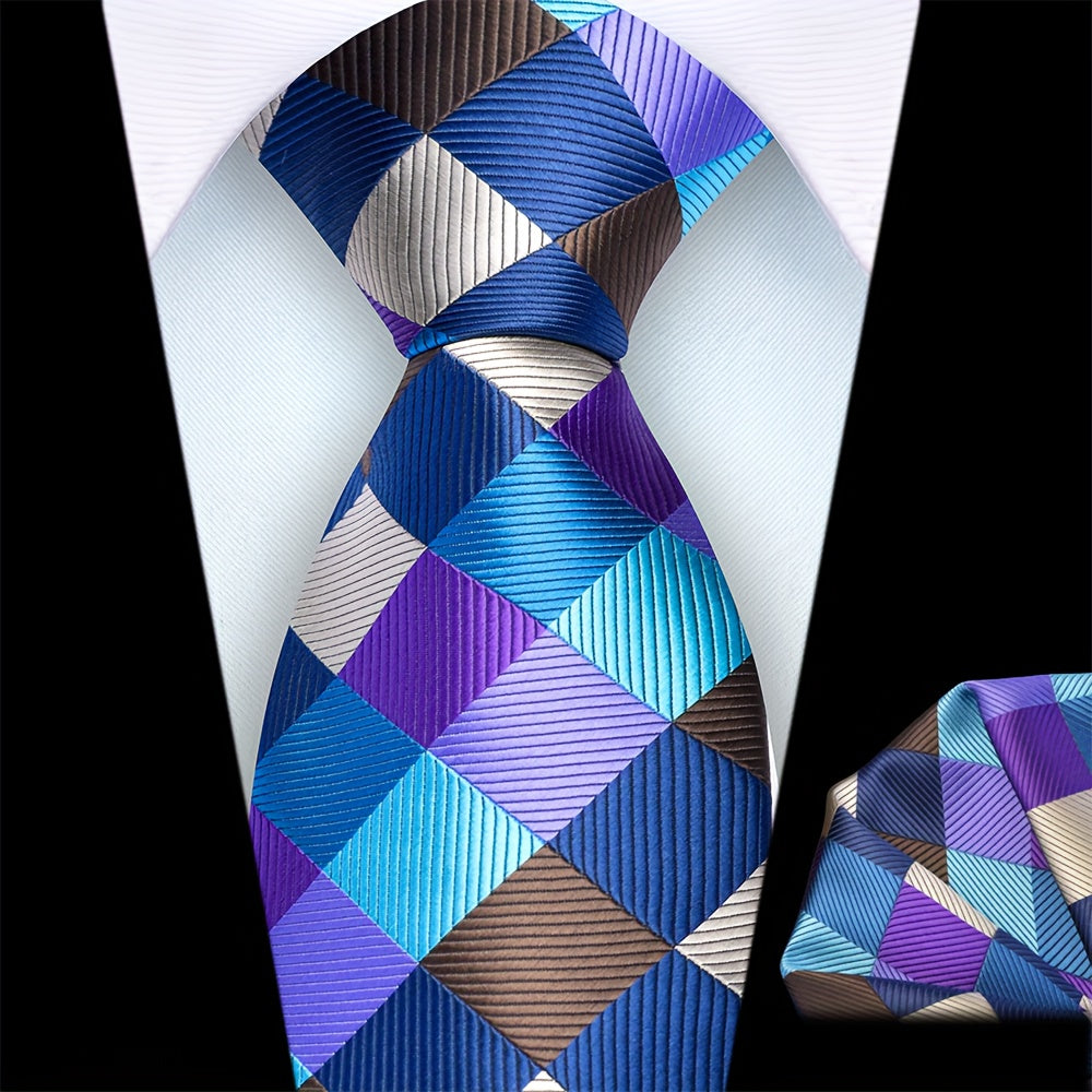 Men’s Classic Plaid Tie Set