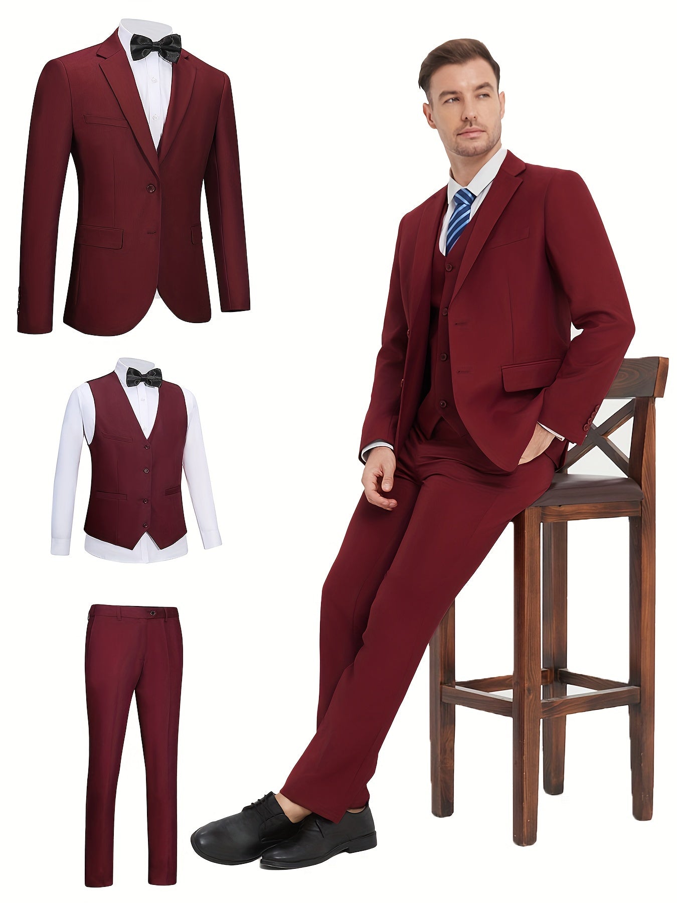 Men’s Classic 3-Piece Business Suit
