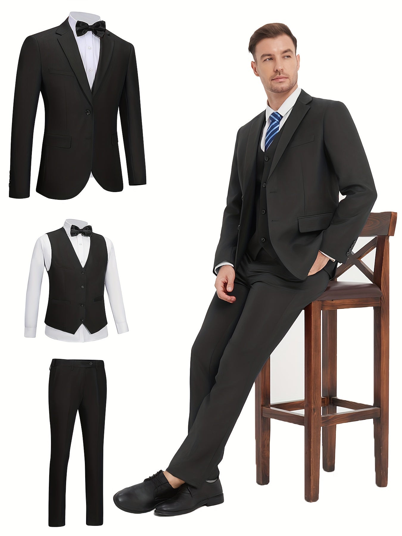 Men’s Classic 3-Piece Business Suit