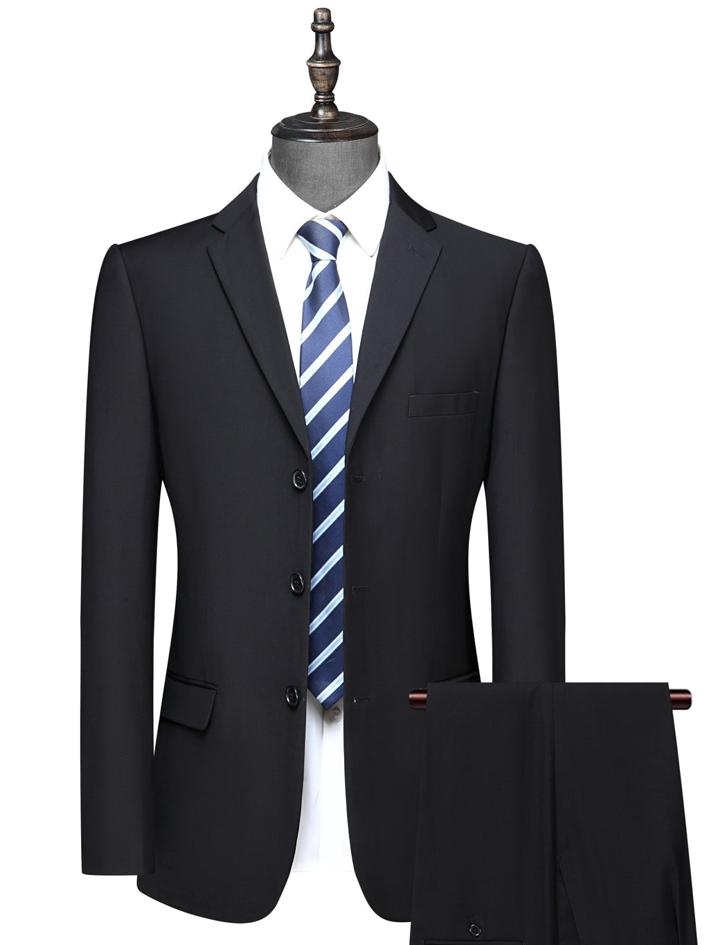 Formal 2 Pieces Set, Men's Three Button Suit Jacket & Dress Pants Suit Set For Business Dinner Wedding Party