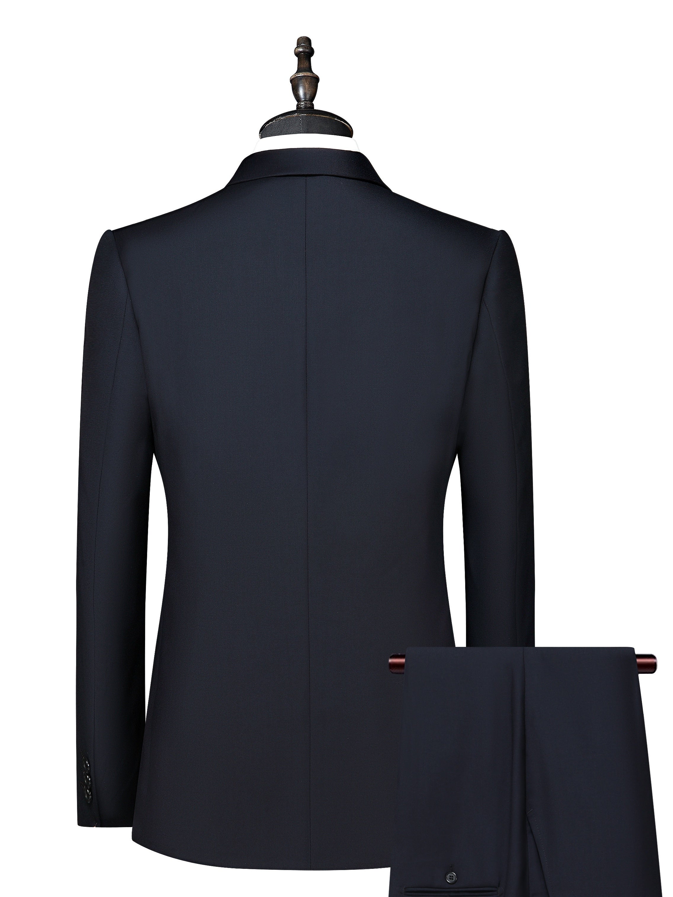 Formal 2 Pieces Set, Men's Three Button Suit Jacket & Dress Pants Suit Set For Business Dinner Wedding Party