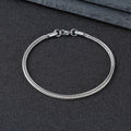 Stainless Steel Fox Tail Thin Bracelet - Durable, Ultra-Slim, and Elegant Design for Men - Perfect for Daily Commute and Casual Occasions