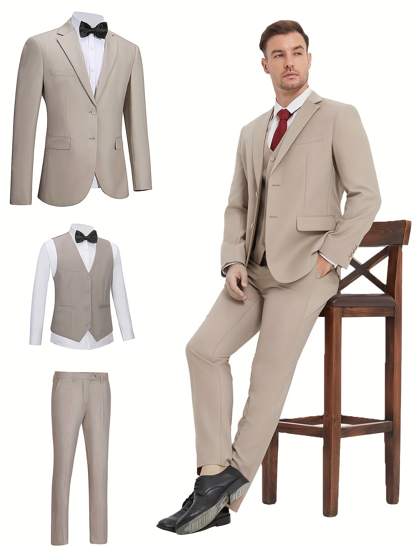 Men’s Classic 3-Piece Business Suit