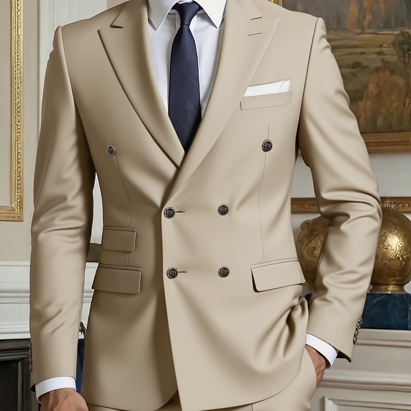 Men's Formal Suit Two-Piece Set, Single Button Blazer and Pants, Suitable for Interviews, Business Professional Occasions, and Daily Casual Parties, Suits For Men, Wedding Suits For Men, Coat For Men Formal, Formal Suits For