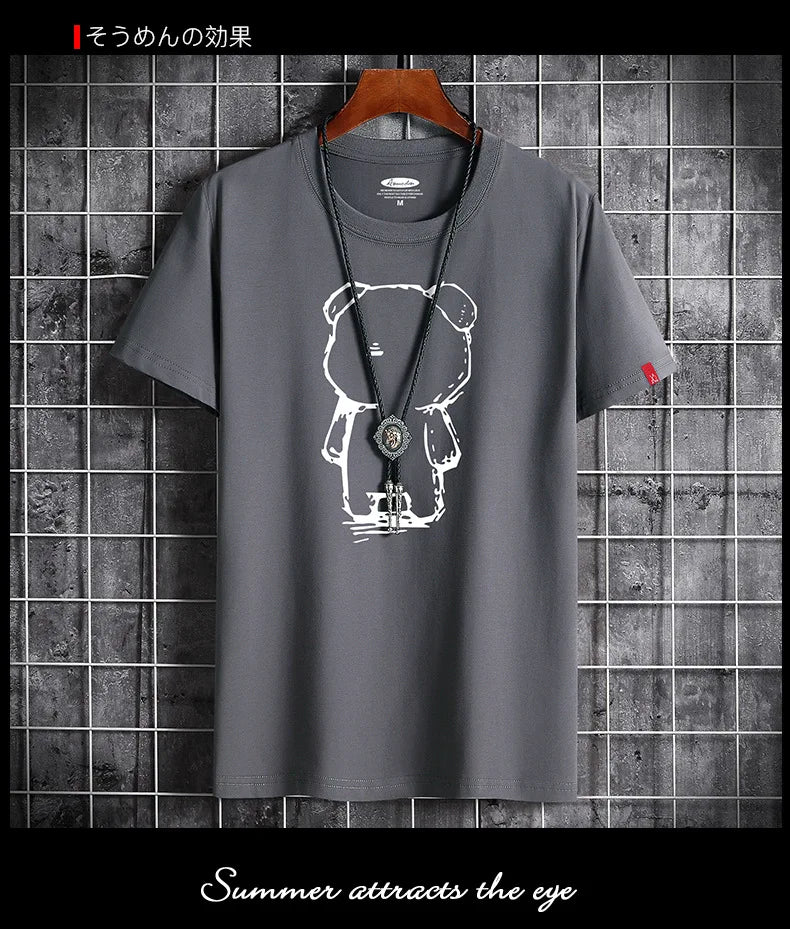 T Shirt for Men 2022 Newest Clothing Fitness White O Neck Anime Man T-shirt For Male Oversized S-6XL New Men T-shirts Goth Punk