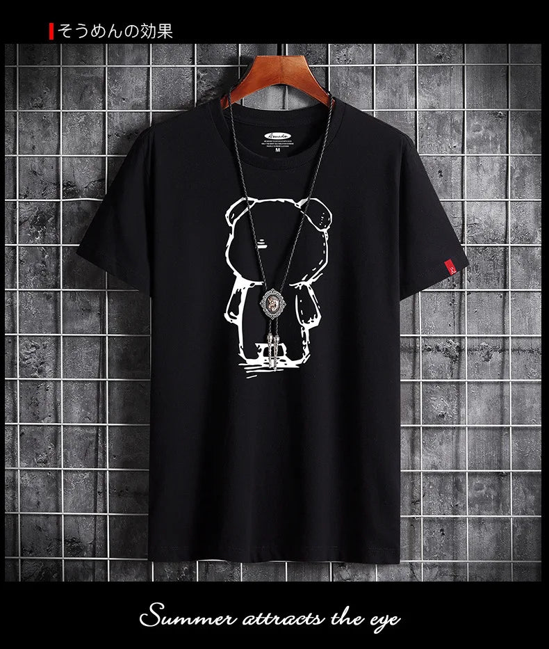 T Shirt for Men 2022 Newest Clothing Fitness White O Neck Anime Man T-shirt For Male Oversized S-6XL New Men T-shirts Goth Punk