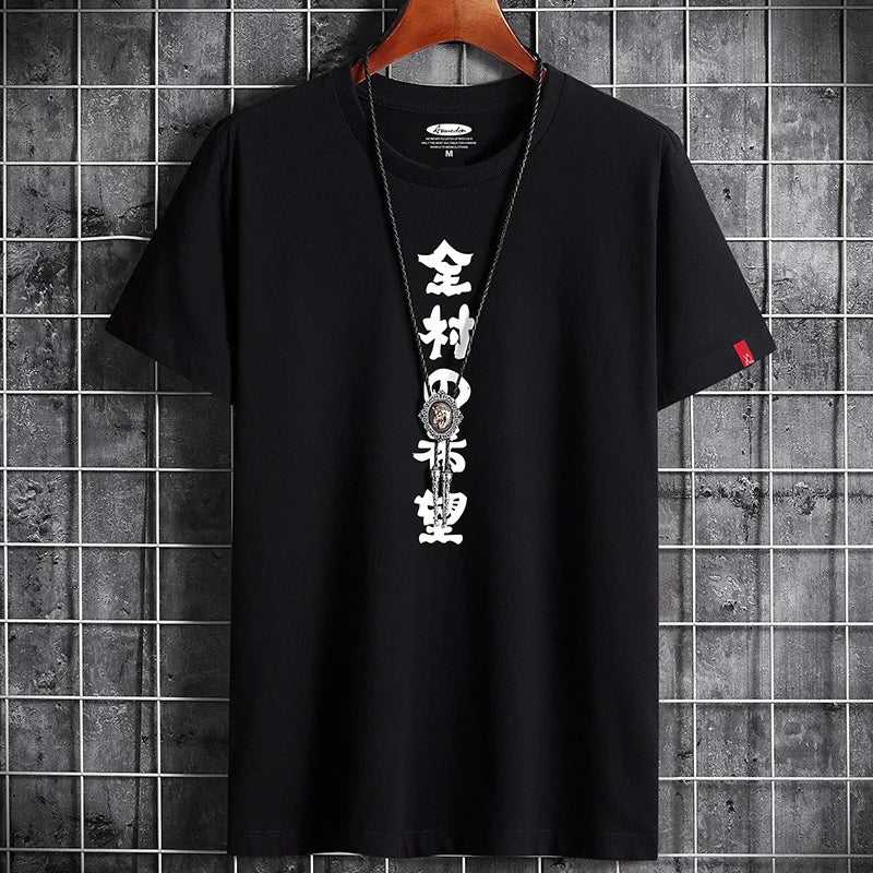 T Shirt for Men 2023 Summer Hip Hop Anime New Fashion Clothing Harajuku Retro Oversized Manga Goth Streetwear Vintage T-shirt