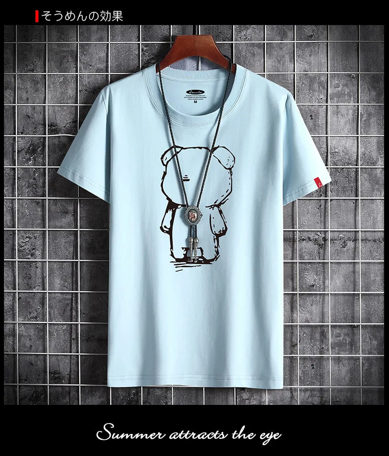 T Shirt for Men 2022 Newest Clothing Fitness White O Neck Anime Man T-shirt For Male Oversized S-6XL New Men T-shirts Goth Punk