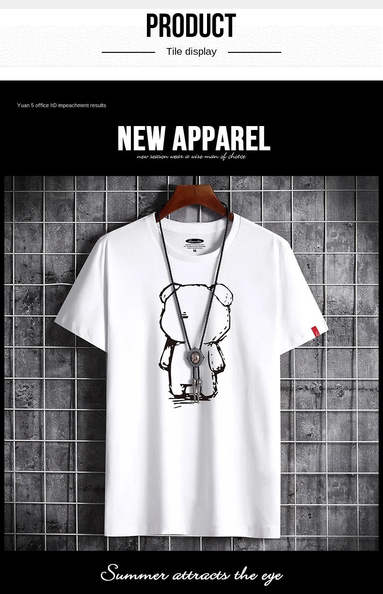 T Shirt for Men 2022 Newest Clothing Fitness White O Neck Anime Man T-shirt For Male Oversized S-6XL New Men T-shirts Goth Punk