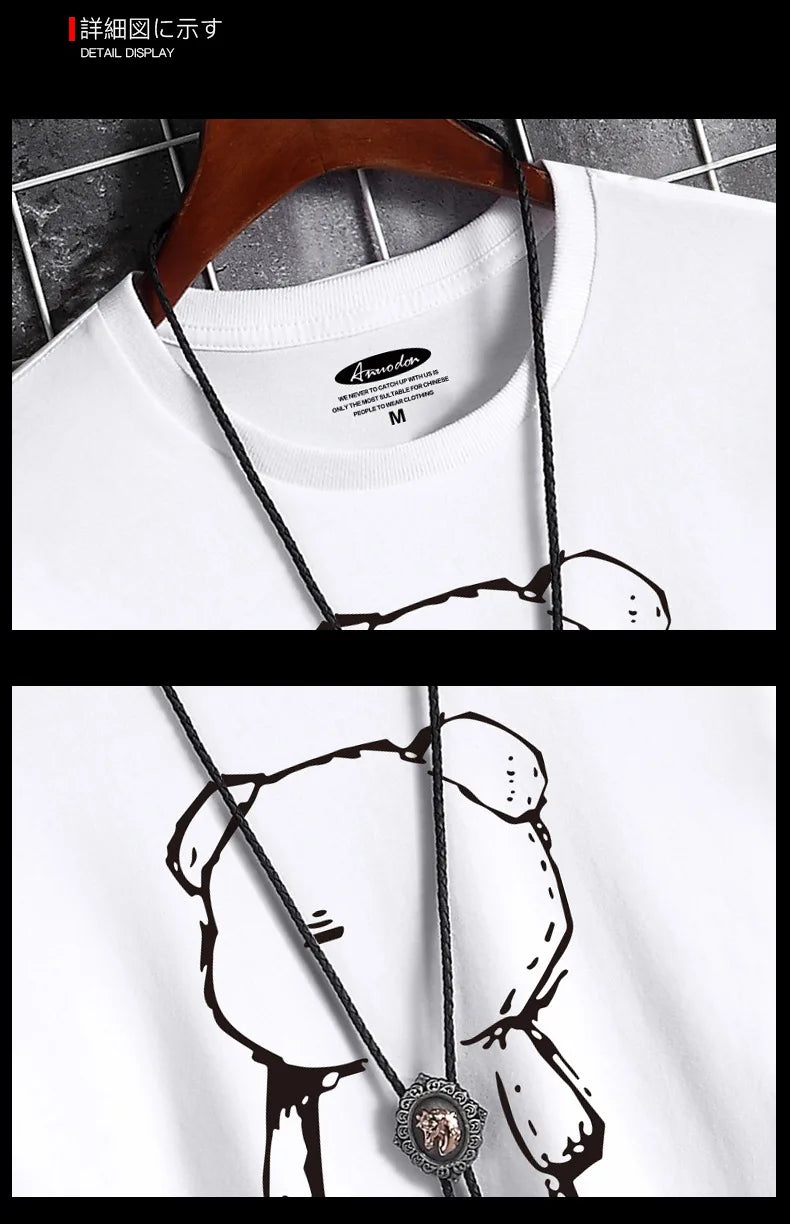 T Shirt for Men 2022 Newest Clothing Fitness White O Neck Anime Man T-shirt For Male Oversized S-6XL New Men T-shirts Goth Punk