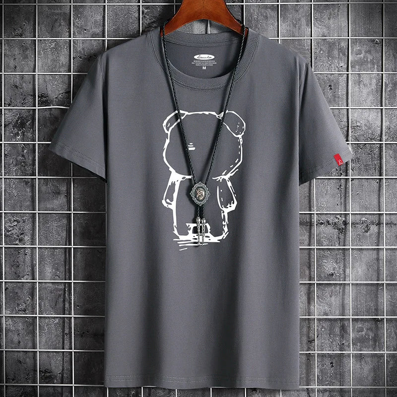 T Shirt for Men 2022 Newest Clothing Fitness White O Neck Anime Man T-shirt For Male Oversized S-6XL New Men T-shirts Goth Punk