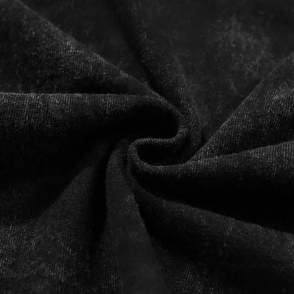 Men's T Shirt Vintage 90s Shadows Hedgehogs Washed T-Shirts Fashion Summer Tees Basic Printed Cotton Clothing Tops Birthday Gift