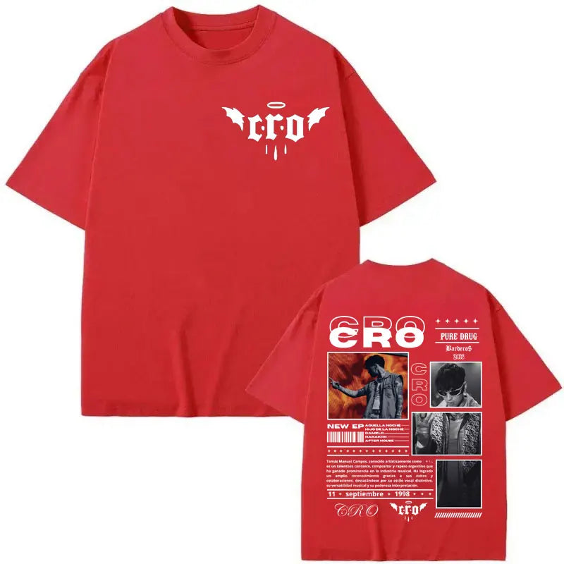 Rapper Cro Graphic T Shirt Men's Women's Hip Hop Vintage Short Sleeve T-shirts High Quality Fashion Oversized T-shirt Streetwear