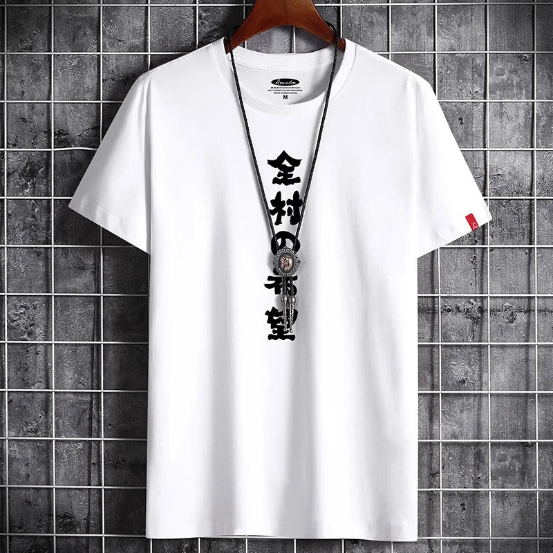 T Shirt for Men 2023 Summer Hip Hop Anime New Fashion Clothing Harajuku Retro Oversized Manga Goth Streetwear Vintage T-shirt