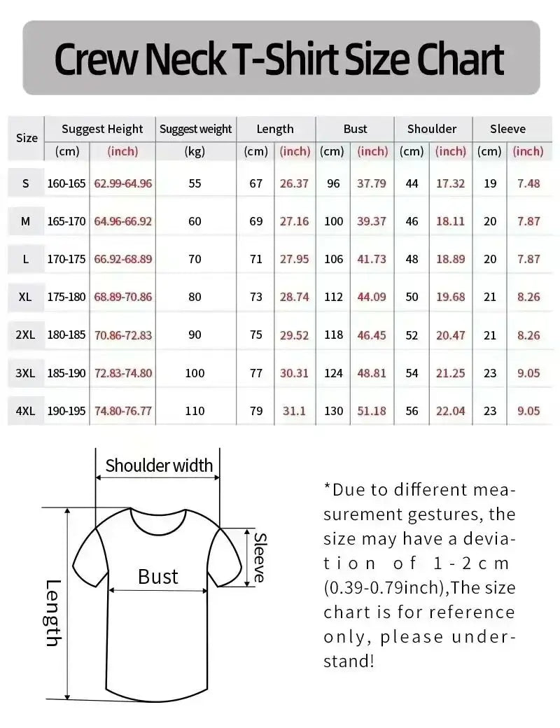 2025 Graphic Printed White T-Shirt Men's and Women's Casual Short Sleeve Crew Neck Cotton T-Shirt Unisex Fashion Top ins
