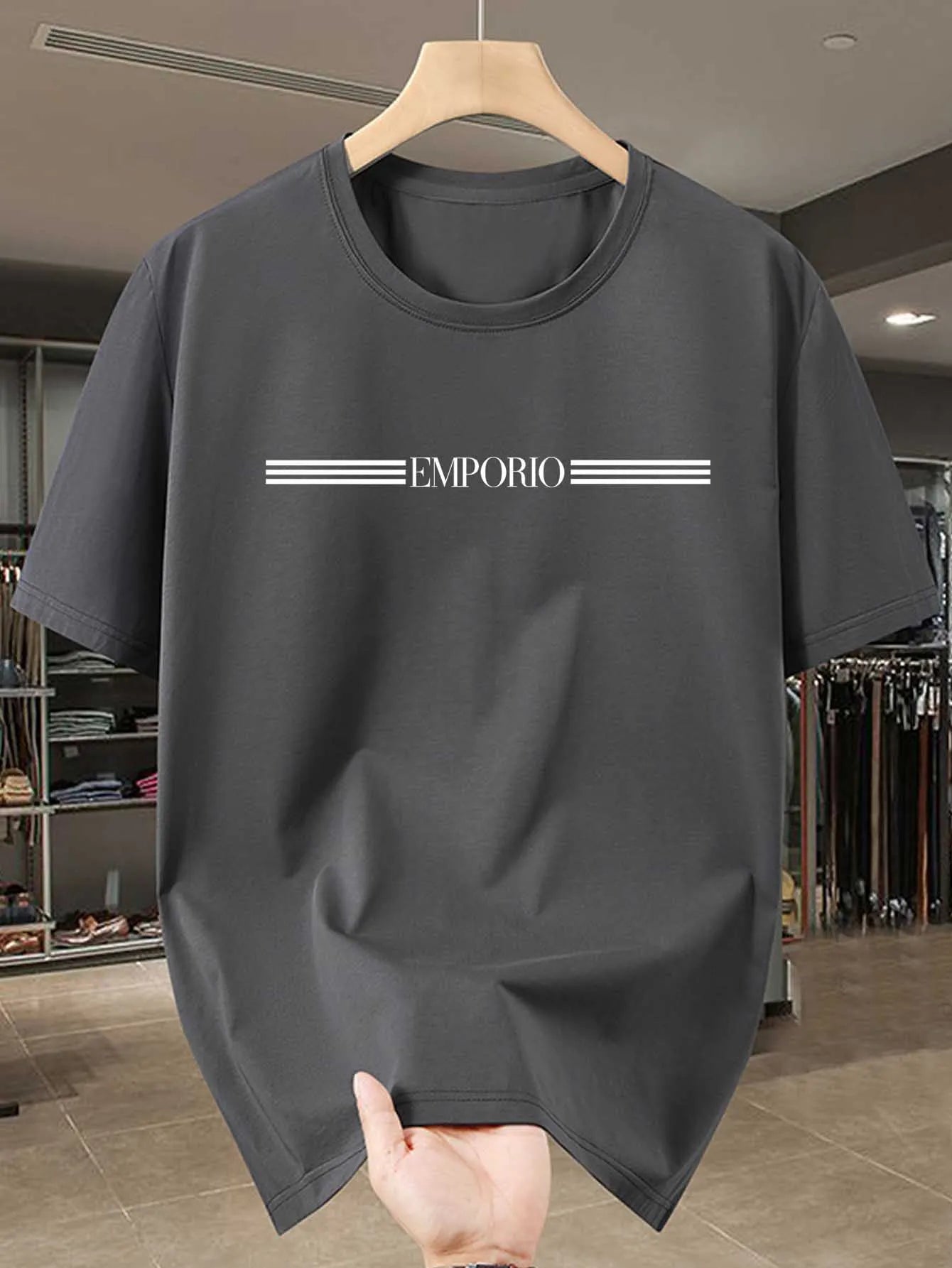 Men's T-shirt - Breathable and sweat-wicking short-sleeved round-neck casual and sportswear style shirt suitable for all seasons