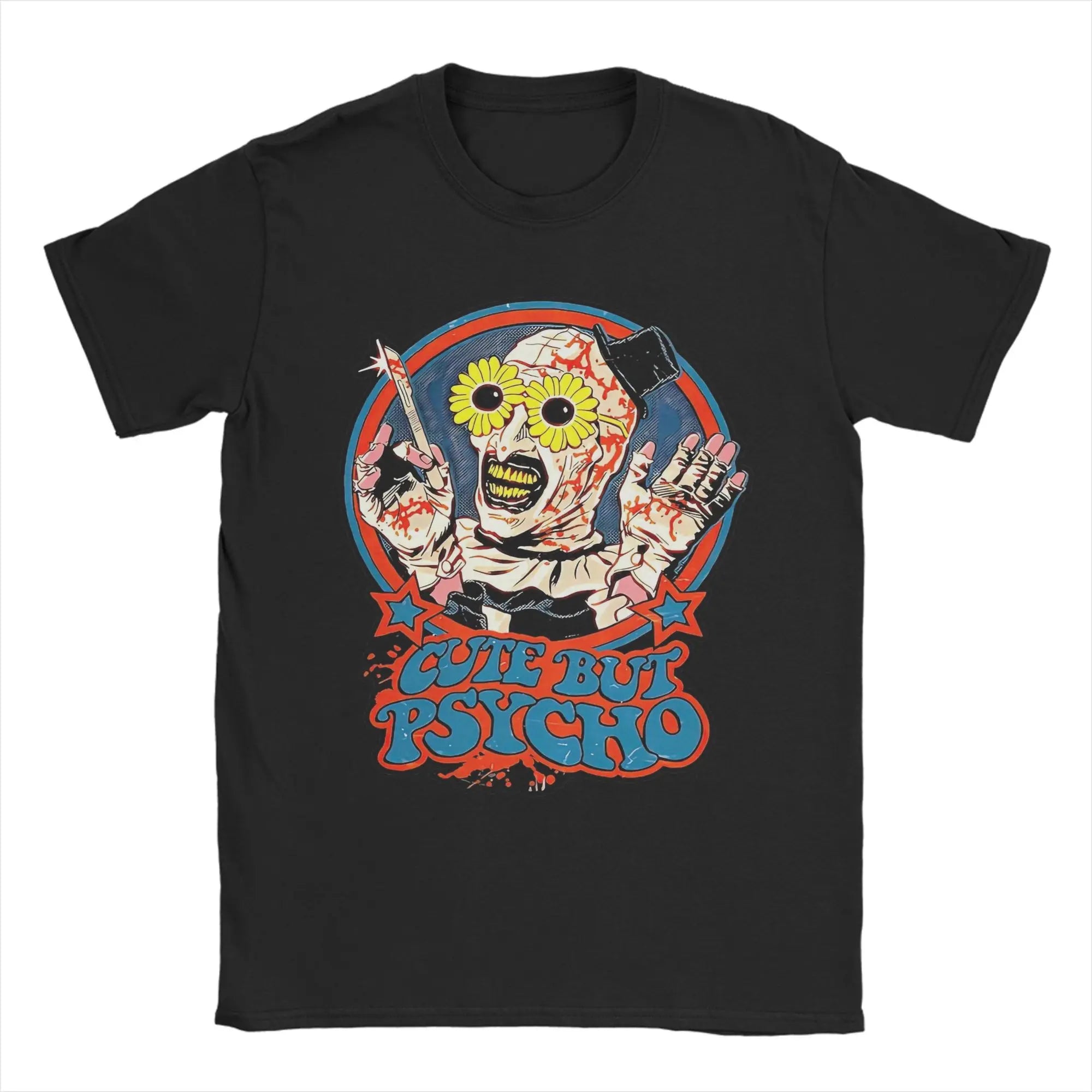 Men's women Cute but Psycho Terrifier T Shirt  Cotton Tops Funny Short Sleeve Crew Neck Tee Shirt Plus Size T-Shirts