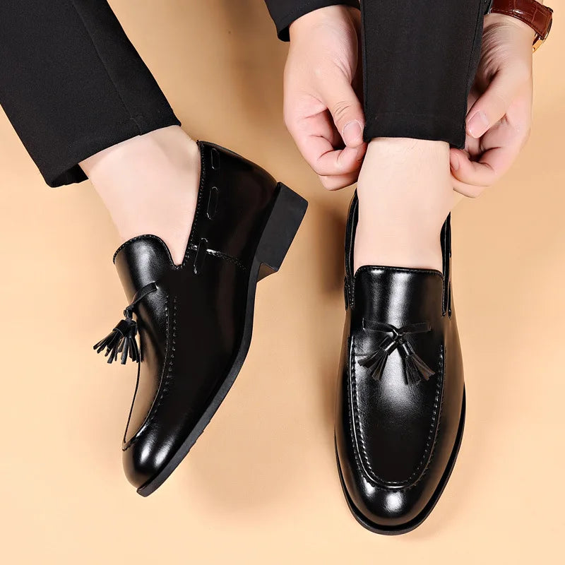 Men's Dress Shoes New Pu Leather Fashion Shoe for Mens Large Size Business Formal Casual Shoes Slip on Wedding Men Shoes Zapatos