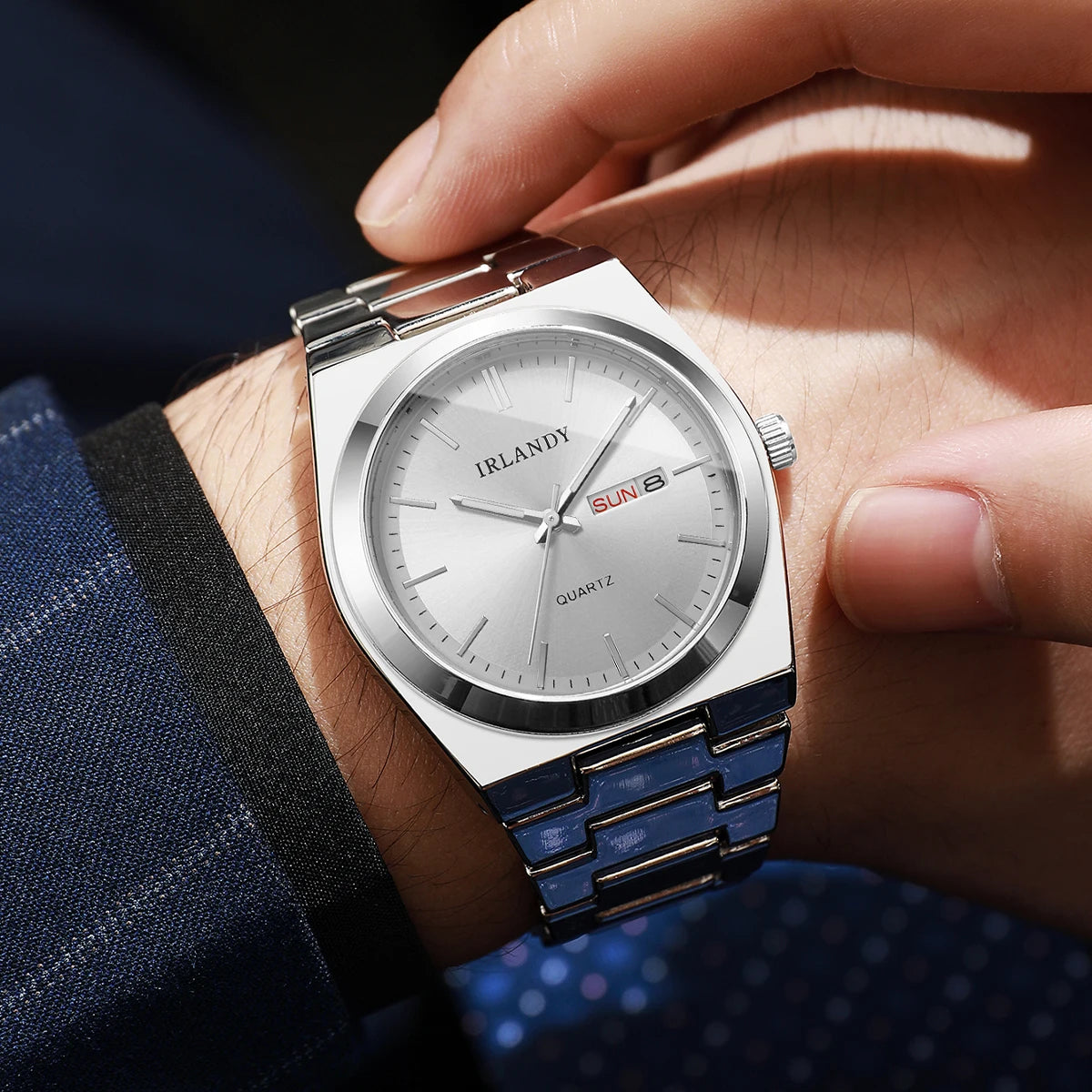 Luxury Men Business Watches Calendar Quartz Wristwatches For Mens Clock Reloj Hombre（Without Box）