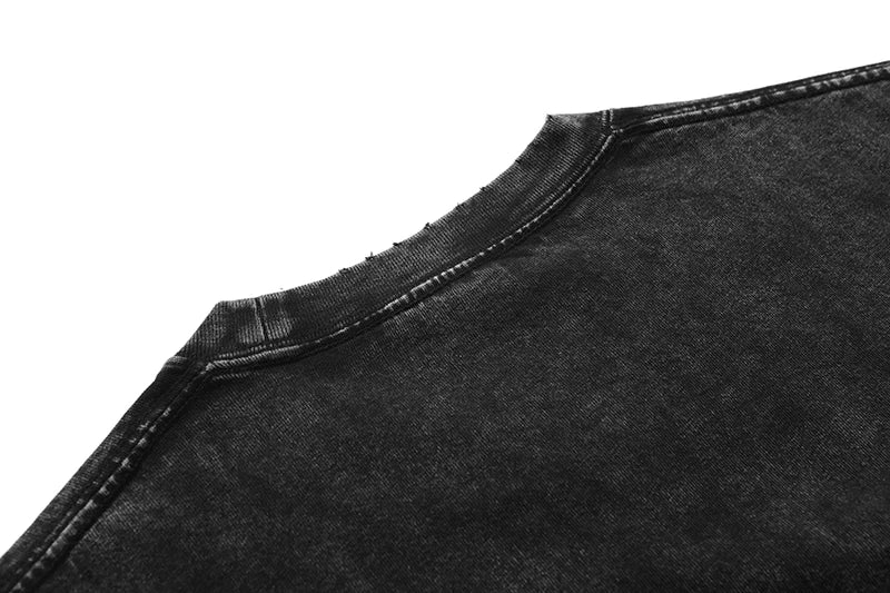 Anime Men's T Shirts Gothic Printed T-Shirt Hip Hop Streetwear Punk Summer Vintage Washed Oversized Tops Men Clothing