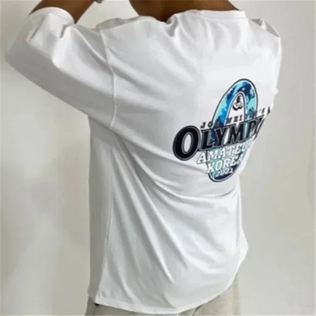 Men Fitness T-shirt Summer New Gym Sports Cotton T Shirt Round Neck Men's T-Shirt Fashion Running Training Tees