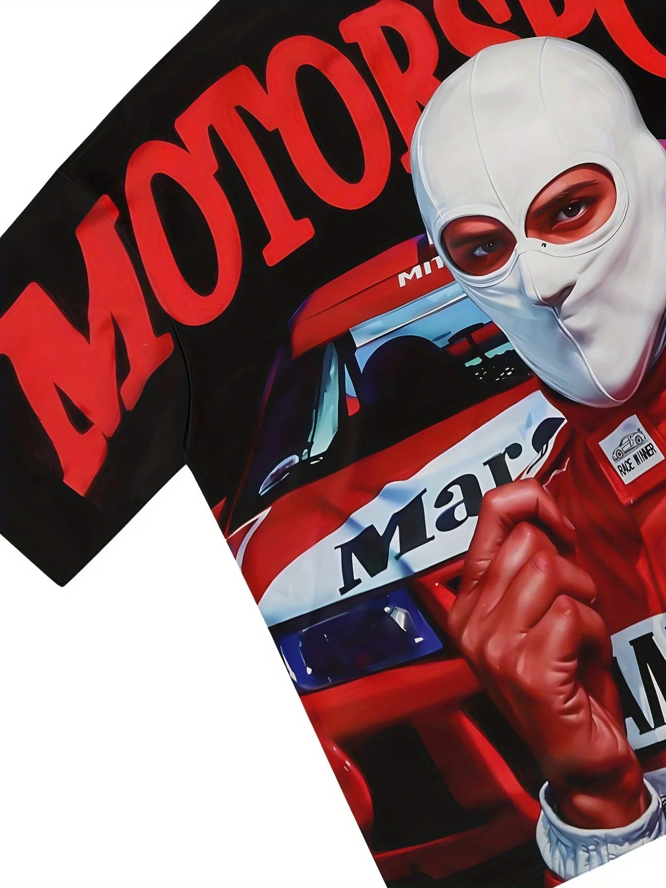 Men's Motorsport Racing T-Shirt Lightweight Breathable Tee Black with Red Racing Suit Graphic Casual Streetwear for Racing Event