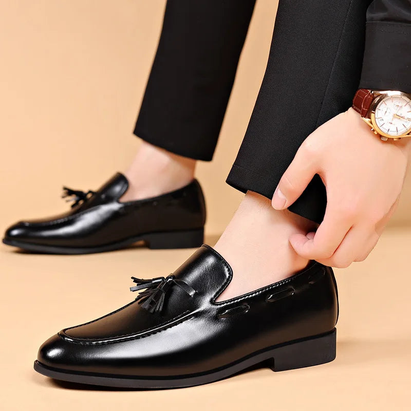 Men's Dress Shoes New Pu Leather Fashion Shoe for Mens Large Size Business Formal Casual Shoes Slip on Wedding Men Shoes Zapatos