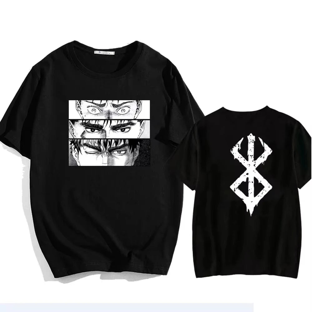 New Arrival Mens Clothes Tee Shirt Homme Graphic T-Shirts Men Tshirt for Men Ropa Hombre Anime Berserk Print Camisetas