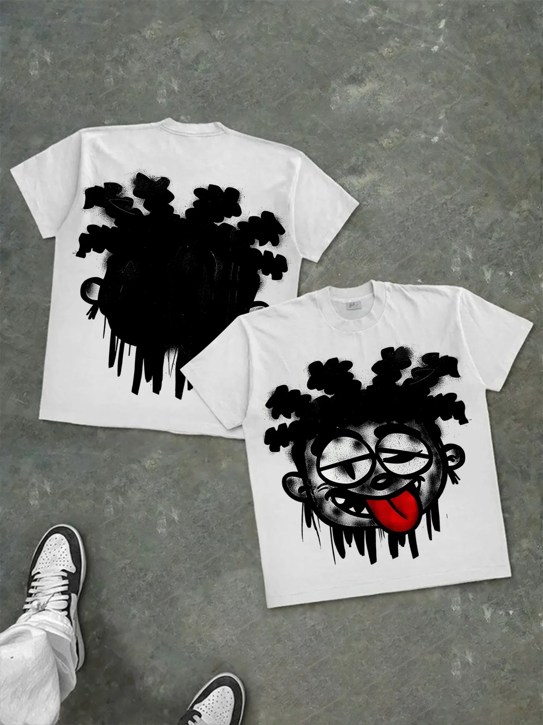 Graphic T-shirt Men Women Vintage Top Hip Hop Streetwear Oversized Tshirt Short Sleeve Casual Clothing Summer Fashion Trendy Tee