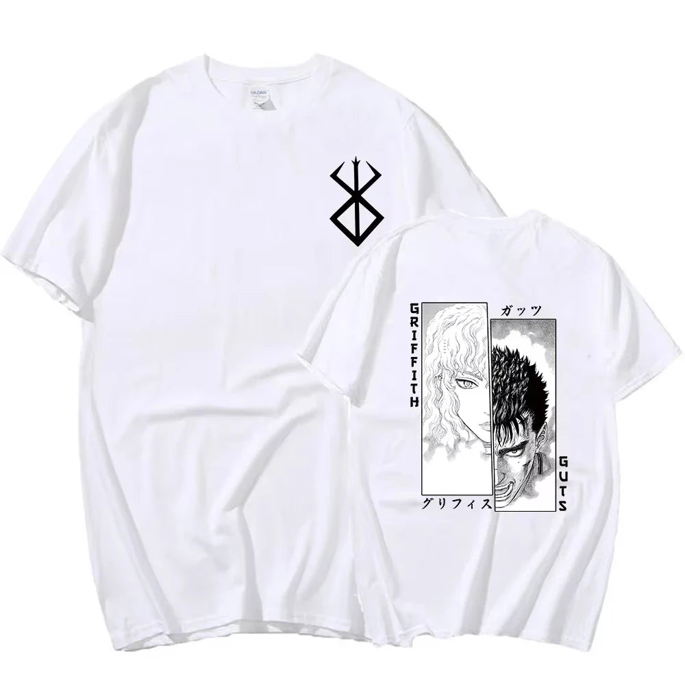 New Arrival Mens Clothes Tee Shirt Homme Graphic T-Shirts Men Tshirt for Men Ropa Hombre Anime Berserk Print Camisetas