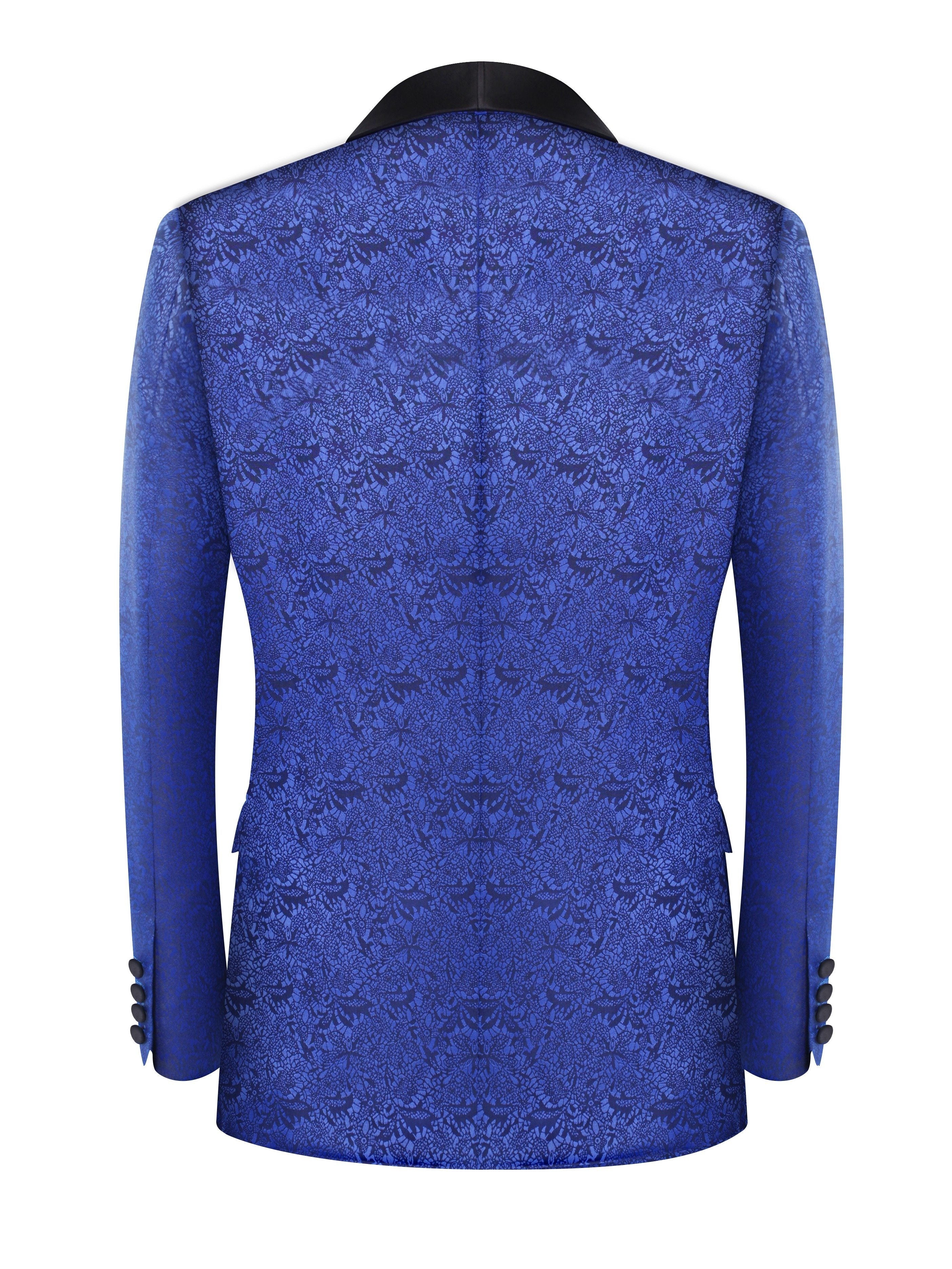 Men's Elegant 3pcs Suit Set with Paisley Pattern - Includes Blazer, Vest & Dress Pants for Weddings and Formal Events