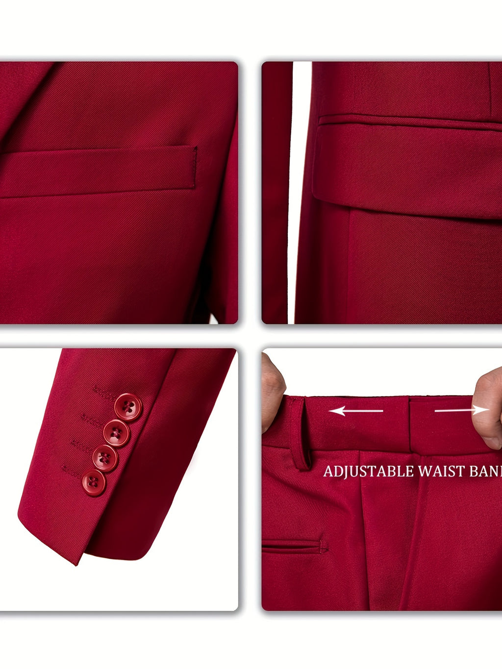 Men’s Slim-Fit 3-Piece Formal Suit