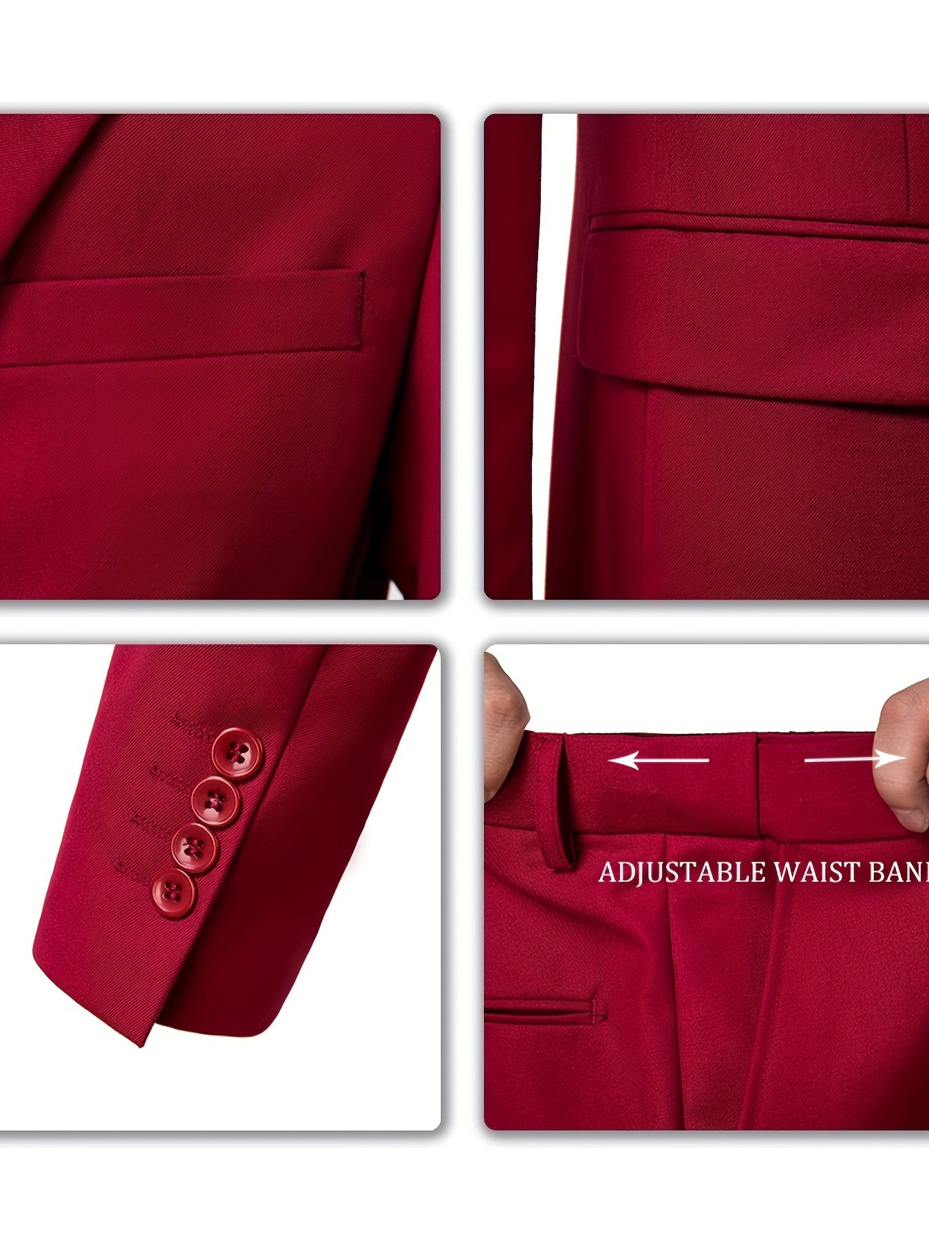 Men’s Slim-Fit 3-Piece Formal Suit