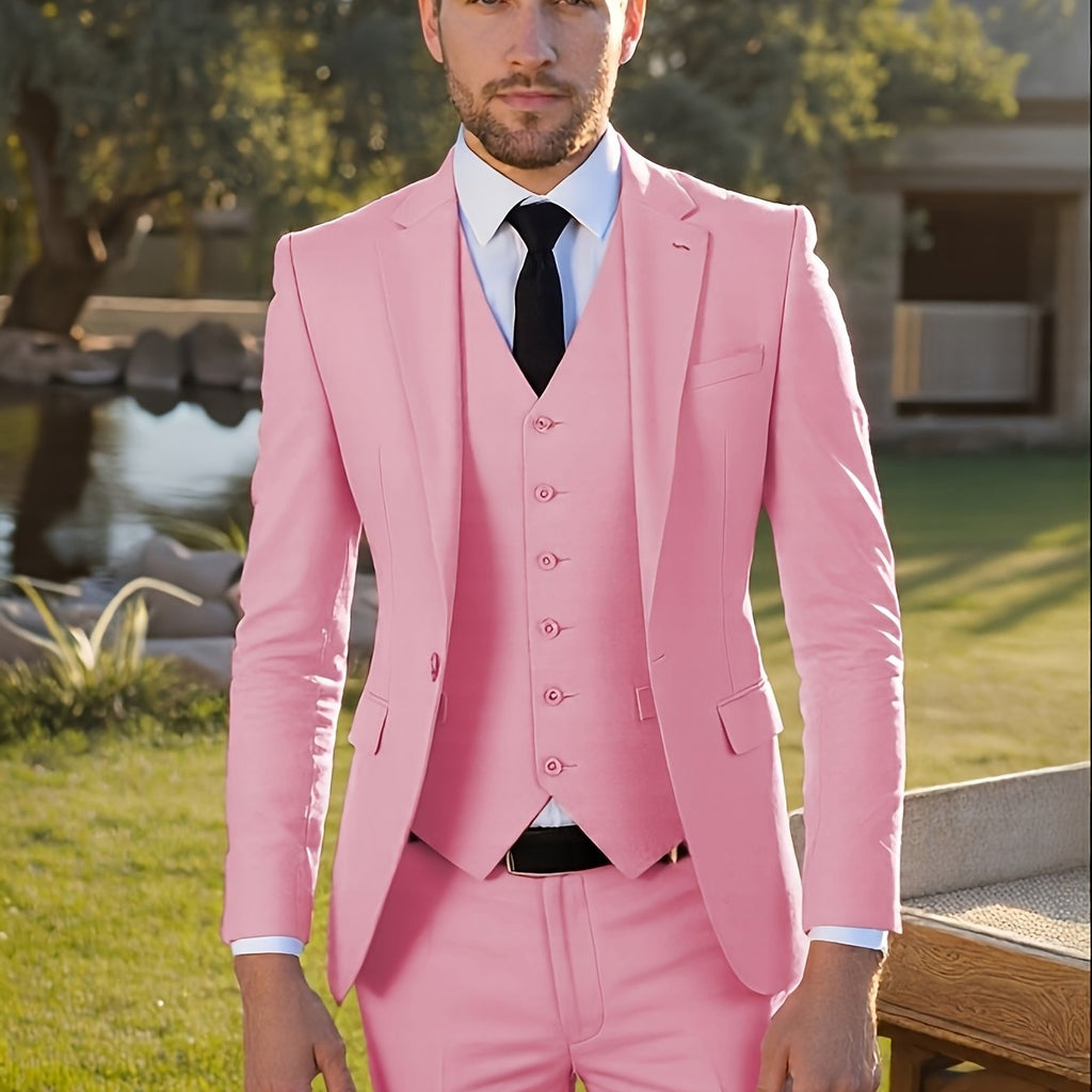 Men’s Slim-Fit 3-Piece Formal Suit