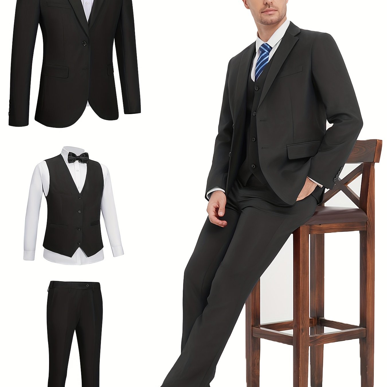 Men’s Classic 3-Piece Business Suit