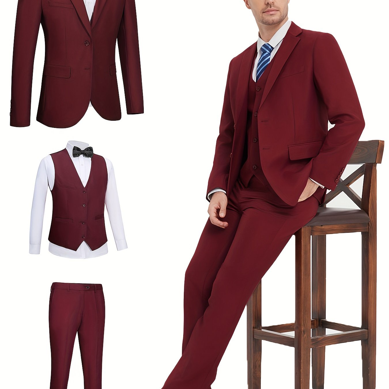Men’s Classic 3-Piece Business Suit