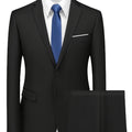 2 Pieces Men's Formal Suit Set - One Button Jacket & Dress Pants for Business, Dinner, Wedding, Party Occasions